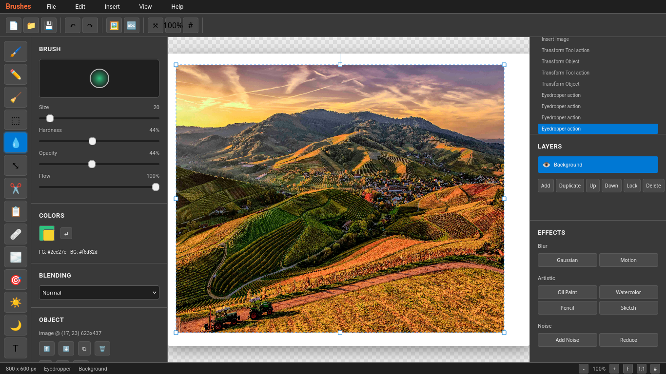 Brushes Photo Editor Interface